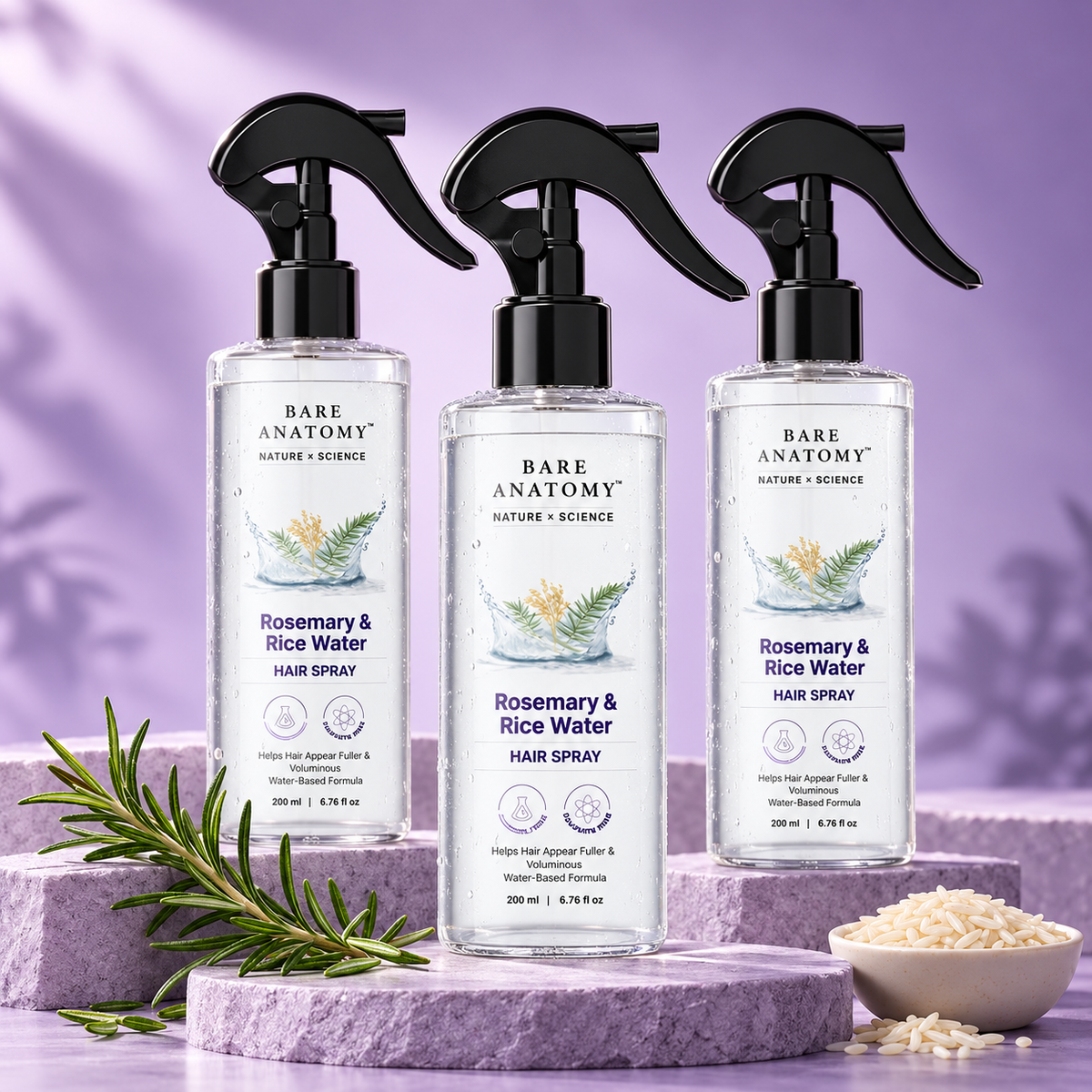Bare Anatomy Rosemary & Rice Water Hair Spray