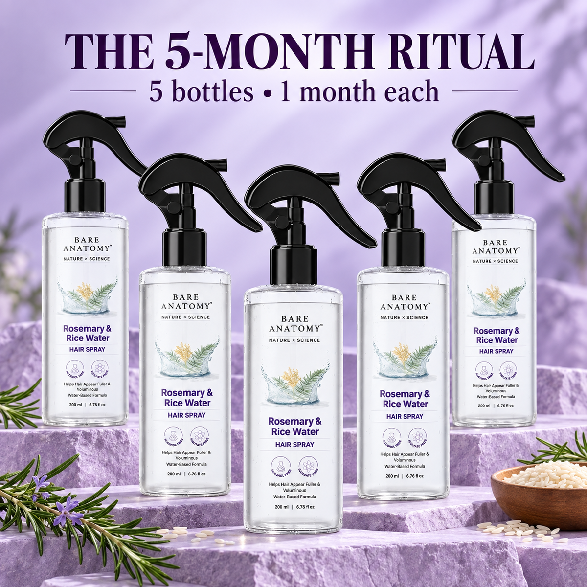 Bare Anatomy Rosemary & Rice Water Hair Spray