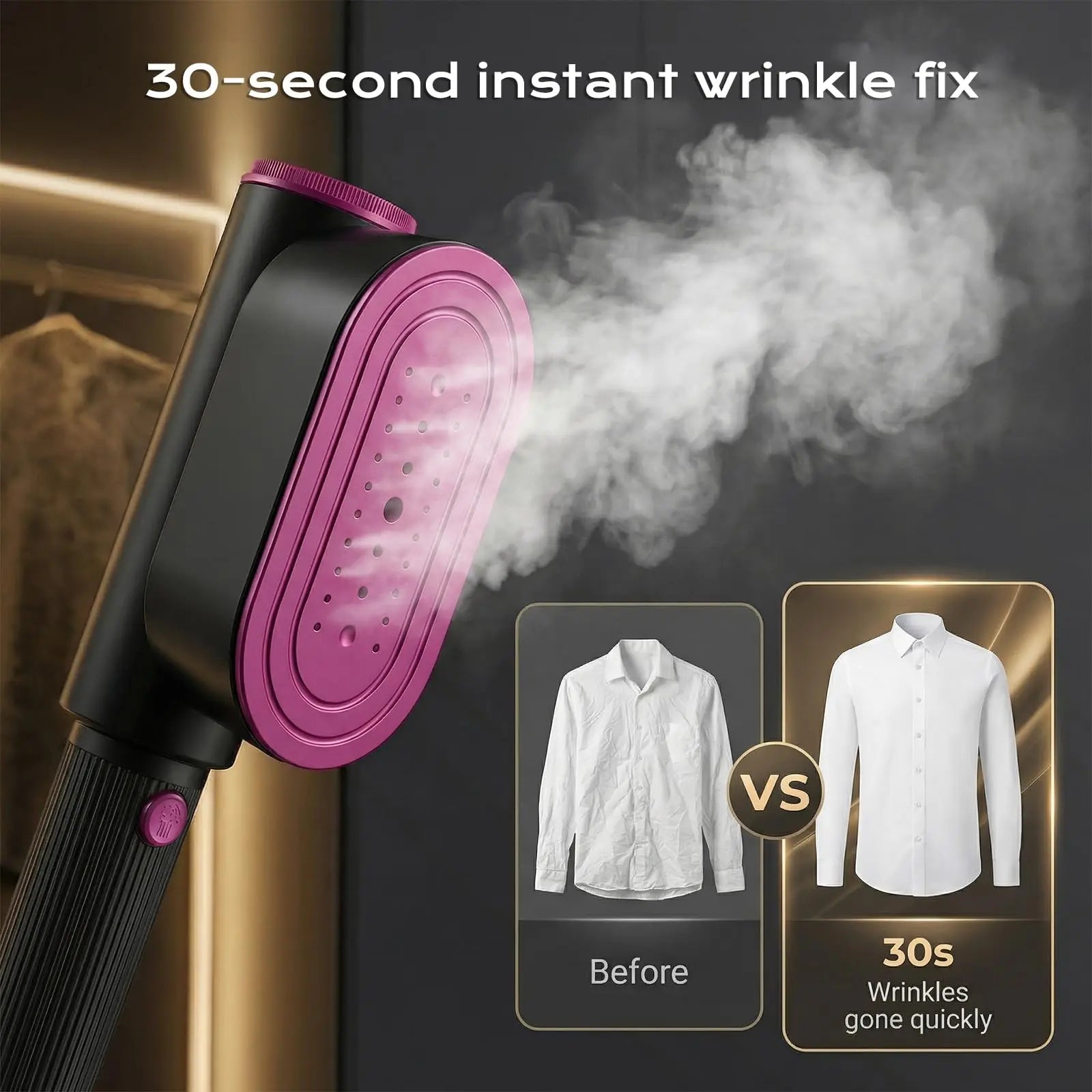 Travel Steamer for Clothes2-in-1 Steam Iron & Garment Steamer with Fast Heat-Up 1200W Portable Handheld Clothes Steamer Iron